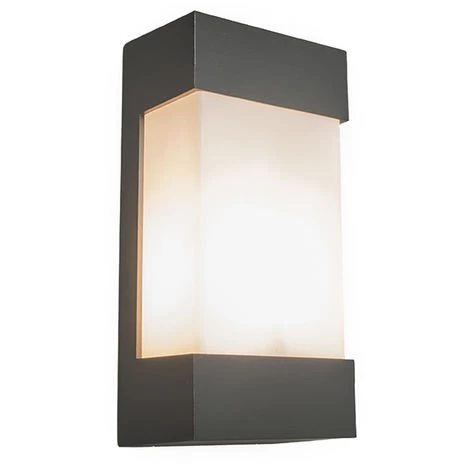 QAZQA Professional Tide - Applique Murale Moderne - 1 Lumière - L 140 Mm - Anthracite - Moderne - Éclairage Extérieur - Anthracite