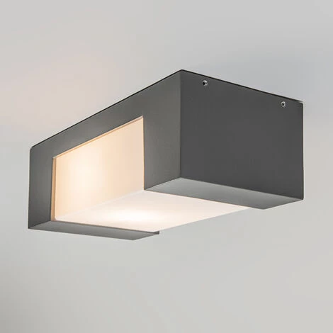 QAZQA Professional Tide - Applique Murale Moderne - 1 Lumière - L 140 Mm - Anthracite - Moderne - Éclairage Extérieur - Anthracite – Image 2