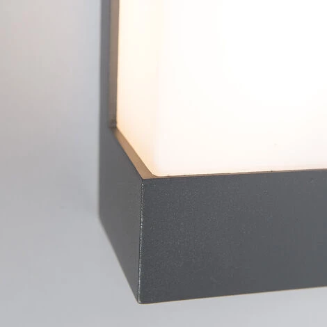 QAZQA Professional Tide - Applique Murale Moderne - 1 Lumière - L 140 Mm - Anthracite - Moderne - Éclairage Extérieur - Anthracite – Image 3