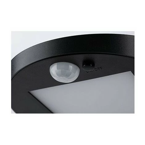 PAULMANN Borne Solaire Ryse - Anthracite - 1,2W - 3000K - IP44 - Avec Détecteur - Non Dimmable - Anthracite – Image 2