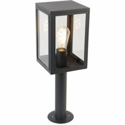 QAZQA Sutton - Lampe Sur Pied Extérieur Rustique - 1 Lumière - L 165 Mm - Anthracite - Classique/Antique,Rustique,Rétro - Éclairage Extérieur - Anthracite