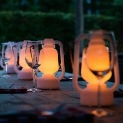 QAZQA Storm - LED Lampe Sur Pied Extérieur Moderne - 1 Lumière - H 220 Mm - Blanc - Moderne,Design - Éclairage Intérieur - Blanc