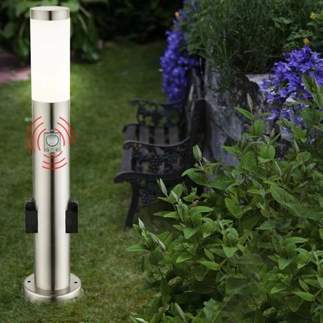 Lampe Sur Pied Détecteur De Mouvement Allée De Jardin Lumière Extérieure Douilles En Acier Inoxydable éclairage Globo 3158KS – Image 2