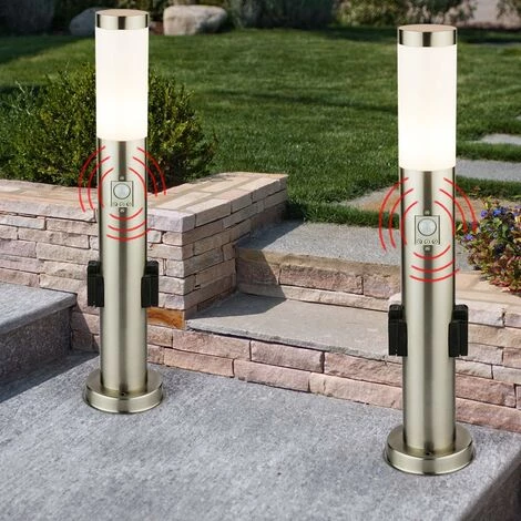 Lampe Sur Pied Détecteur De Mouvement Allée De Jardin Lumière Extérieure Douilles En Acier Inoxydable éclairage Globo 3158KS – Image 5