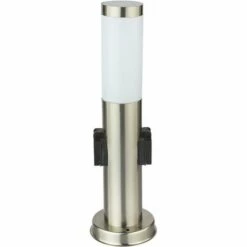 Lampadaire Véranda Jardin Inox IP44 éclairage 2x Douille Globo 3158K