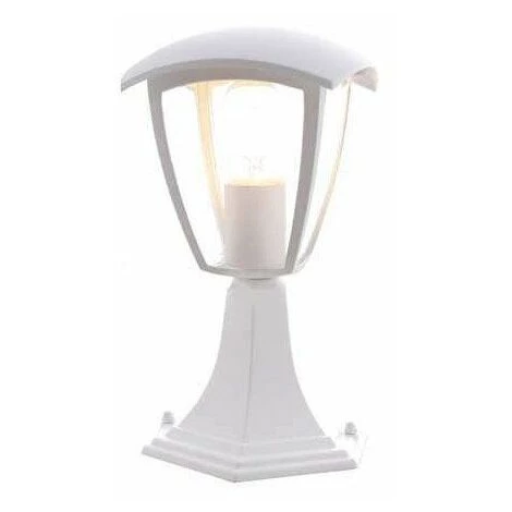 OPTONICA Lanterne 220V E27 Blanche étanche IP44 Avec Pied
