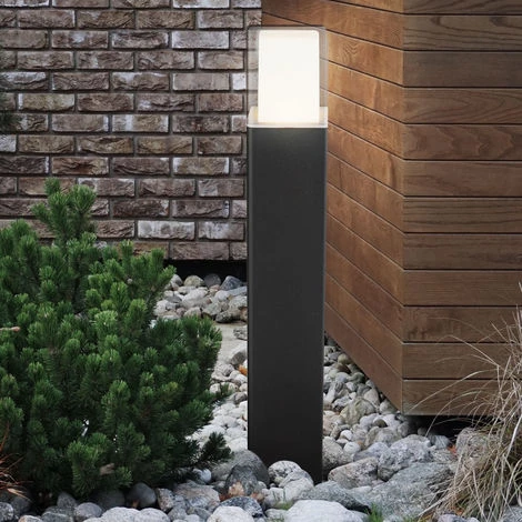 Base LED Lampadaire Extérieur Pied De Terrasse Spot En Verre ALU Noir Globo 34576 – Image 2