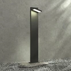 LUCANDE LED Eclairage Exterieur 'Silvan' En Aluminium - Gris Graphite (RAL 840-M), Blanc