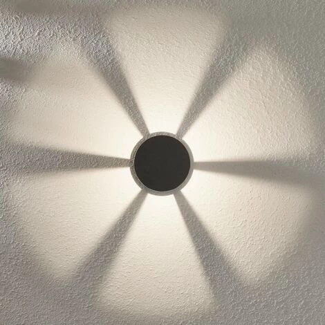 LINDBY LED Borne Eclairage Exterieur 'Jordis' En Aluminium - Gris Foncé – Image 3