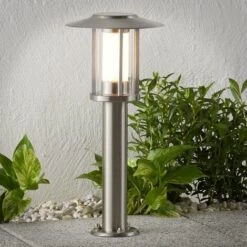 LINDBY LED Luminaire Extérieur 'Gregory' En Inox - Acier Inoxydable