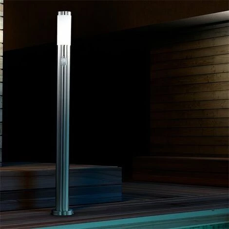 ETC-SHOP 3x Lampes Sur Pied Extérieures En Acier Inoxydable Projecteurs De Patio Lumières De Parc Détecteurs De Mouvement – Image 4