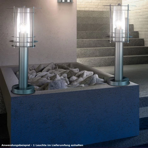 ETC-SHOP Lot De 2 Lampadaires LED RGB En Acier Inoxydable Pour Extérieur, éclairage Sur Pied, Spot De Jardin En Verre Mat – Image 3