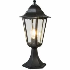 QAZQA New_orleans - Lampe Sur Pied Extérieur Classique/Antique - 1 Lumière - Ø 230 Mm - Noir - Classique/Antique,Rustique - Éclairage Extérieur - Noir