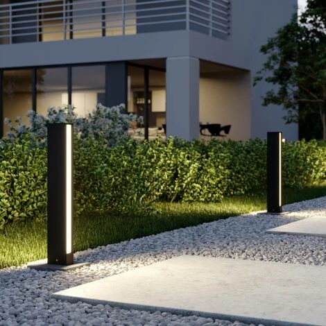 LUCANDE LED Eclairage Exterieur 'Lirka' En Aluminium - Gris Foncé, Blanc – Image 2