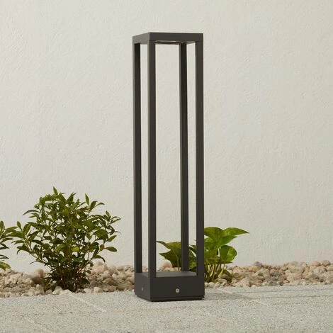 LUCANDE LED Borne Eclairage Exterieur 'Carlota' En Aluminium - Gris Foncé – Image 2