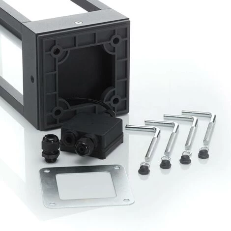 LUCANDE LED Borne Eclairage Exterieur 'Carlota' En Aluminium - Gris Foncé – Image 3