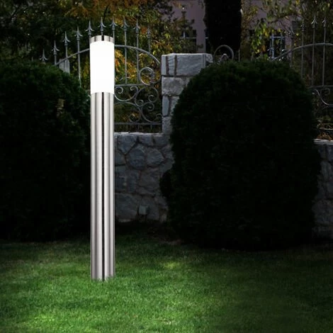 ETC-SHOP Ensemble De 4 Lampes Sur Pied D'extérieur En Acier Inoxydable éclairage De Chemin De Jardin En Acier Inoxydable Cour Patio Piliers Lumières – Image 3