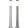 ETC-SHOP 2x Smart Home RGB LED Lampadaire Extérieur Piliers En Acier Inoxydable Alexa Google App Lumières De Chemin De Jardin DIMMABLE
