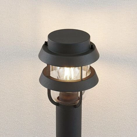 LINDBY Luminaire Extérieur à Intensité Variable 'Alvaro' En Aluminium - Gris Foncé, Transparent – Image 4