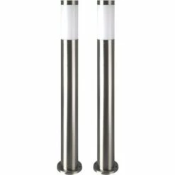 ETC-SHOP 2x Lampes D'extérieur Pour Pied De Patio Spots De Patio Lampe De Cour En Acier Inoxydable Blanc Opale