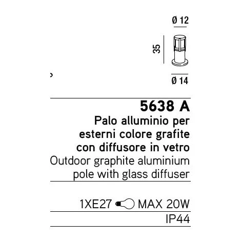 Borne Lumineuse Pour L'extérieur Anthrac PERENZ PERENZ-5638A - Grafite – Image 2