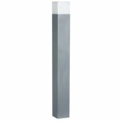 Borne Extérieure Grise Foncée 80cm Pour Ampoule E27 - SILAMP - Gris