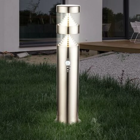 Lampe De Base Extérieure à LED Détecteur De Mouvement En Acier Inoxydable Chemins De Jardin Lampe De Patio Support De Projecteur Globo 34201S – Image 5