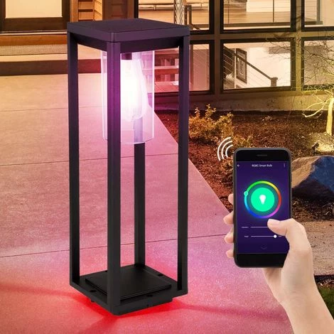 ETC-SHOP Lampe Sur Pied De Jardin à Commande Vocale Avec Application D'éclairage Extérieur ALU DIMMAR Dans Un Ensemble Comprenant Des Ampoules LED RVB – Image 5