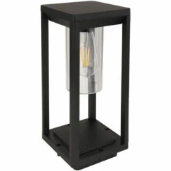 ETC-SHOP Base De Jardin Lumière Télécommande Noire Décoration De Jardin Lampe D'extérieur Sur Pied Dimmable Angulaire Dans Un Ensemble Comprenant Des Ampoules LED RVB