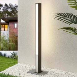 LUCANDE LED Eclairage Exterieur 'Aegisa' En Aluminium - Gris Foncé, Blanc
