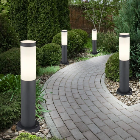 ETC-SHOP 4x éclairage De Base Extérieur éclairage De Terrasse Anthracite Projecteurs De Jardin En Acier Inoxydable Lampes De Cour