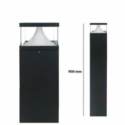 Pilier LED Extérieur Carré Transparent - 12 W - IP 65 - 900 Mm - DeliTech®