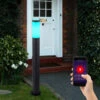 ETC-SHOP Lampe Sur Pied En Acier Inoxydable à Intensité Variable, Commande Vocale, éclairage De Jardin Extérieur Dans Un Ensemble Comprenant Des Ampoules LED