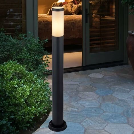 ETC-SHOP Lampe Sur Pied En Acier Inoxydable à Intensité Variable, Commande Vocale, éclairage De Jardin Extérieur Dans Un Ensemble Comprenant Des Ampoules LED – Image 4