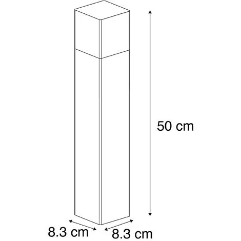 QAZQA Denmark - Lampe Sur Pied Extérieur Moderne - 1 Lumière - L 8.3 Cm - Blanc - Moderne - Éclairage Extérieur - Blanc – Image 4