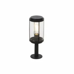 QAZQA Schiedam - Lampe Sur Pied Extérieur Design - 1 Lumière - Ø 14.8 Cm - Noir - Design - Éclairage Extérieur - Noir