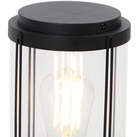QAZQA Schiedam - Lampe Sur Pied Extérieur Design - 1 Lumière - Ø 14.8 Cm - Noir - Design - Éclairage Extérieur - Noir – Image 2