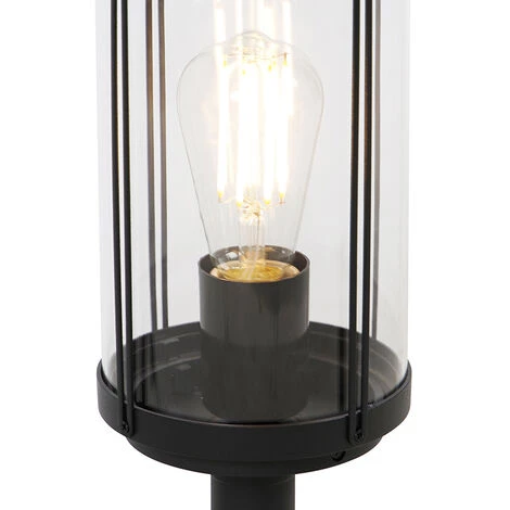 QAZQA Schiedam - Lampe Sur Pied Extérieur Design - 1 Lumière - Ø 14.8 Cm - Noir - Design - Éclairage Extérieur - Noir – Image 4