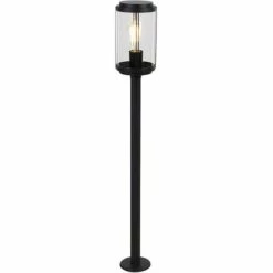 QAZQA Schiedam - Lampe Sur Pied Extérieur Design - 1 Lumière - Ø 14.8 Cm - Noir - Design - Éclairage Extérieur - Noir