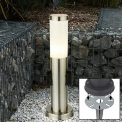 ETC-SHOP Spots Muraux Extérieurs à LED Lampes à Base En Acier Inoxydable Terrasses De Jardin Chemins Allée Lumières Debout