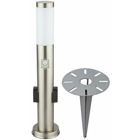 ETC-SHOP Prises D'éclairage D'extérieur Lampe De Prise De Courant De Jardin En Acier Inoxydable Capteur De Mouvement Broche De Terre Dans Un Ensemble Comprenant Des Ampoules LED – Image 2