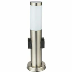 ETC-SHOP Lampe Sur Pied D'extérieur Télécommande En Acier Inoxydable Lampe Sur Pied Jardin Cour Spots Dimmables Dans Un Ensemble Comprenant Des Ampoules LED RVB