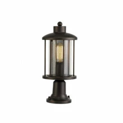 LUMINAIRE CENTER Lampe IP54 Benson 1 Ampoule Bronze Antique 9 Cm - Marron