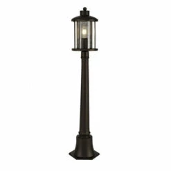 LUMINAIRE CENTER Lanterne IP54 Benson 1 Ampoule Bronze Antique 35 Cm - Marron