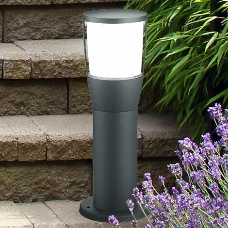 ETC-SHOP Lampadaire LED Lampe D'extérieur Spot De Jardin Lampadaire En Aluminium éclairage De Chemin De Cour, Anthracite, 1x LED 1x 7 Watt 700 Lm, DxH 12x35 Cm – Image 2