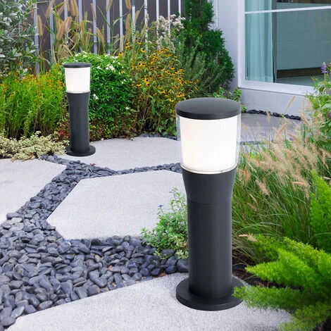 ETC-SHOP Lampadaire LED Lampe D'extérieur Spot De Jardin Lampadaire En Aluminium éclairage De Chemin De Cour, Anthracite, 1x LED 1x 7 Watt 700 Lm, DxH 12x35 Cm – Image 3