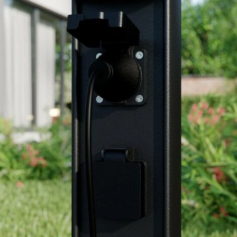 LUCANDE Luminaire Extérieur à Intensité Variable 'Corban' En Aluminium - Graphite – Image 4