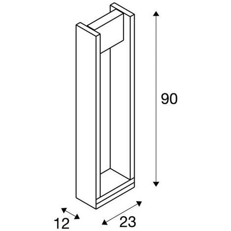 SLV QUAD LED Borne Extérieure Anthracite LED 18W 3000K IP65 (1003001) – Image 2