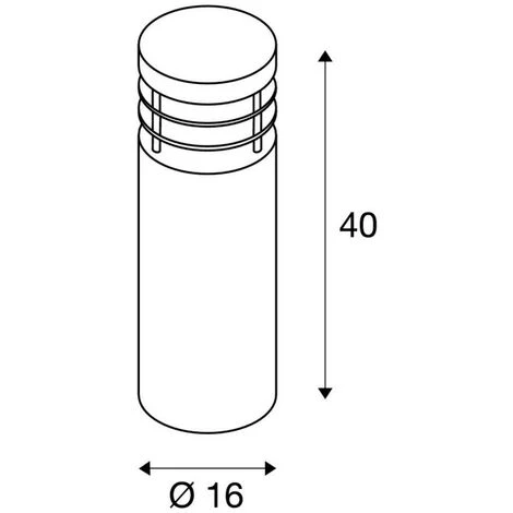 SLV VAP 40 Borne Ronde Inox 304 E27 Max. 23W IP44 (229054) – Image 2