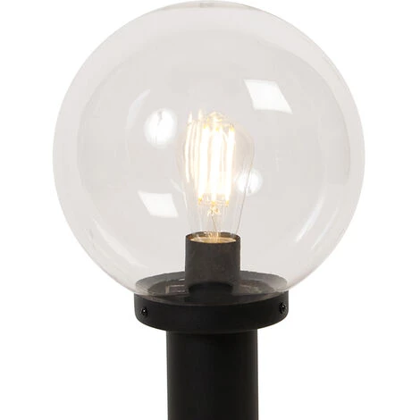 QAZQA Sfera - Lampe Sur Pied Extérieur Moderne - 1 Lumière - Ø 25 Cm - Noir - Moderne - Éclairage Extérieur - Noir – Image 3